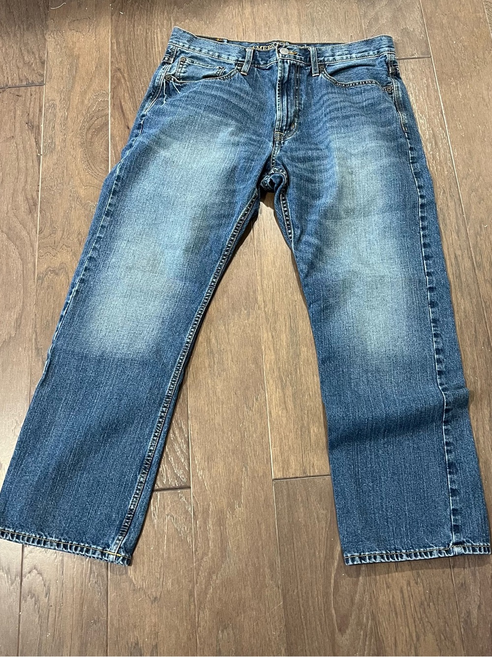 Men's American Eagle Straight Fit Blue Denim Jeans